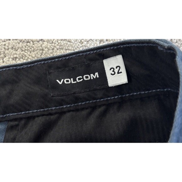 Volcom Chino Khaki Shorts Mens Size 32 X 10 Blue Cotton/Polyester - Picture 6 of 11